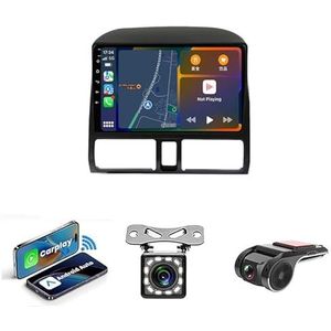 Dubbel Din Auto Stereo Compatibel Met Apple Carplay Android Auto Voor Honda CR-V CRV 2001-2006 Plug En Play AM/FM Autoradio Back-up Camera, Stuurbediening, Spiegel Link(NF-6 4G WIFI 8G+128G)