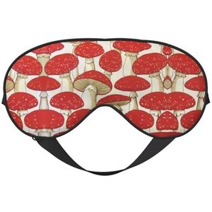 Rood-wit paddenstoelslaapmasker, oogmasker om te slapen, volledig verstelbare oogbeschermers voor vrouwen/mannen