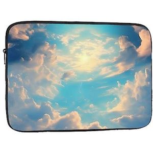 Cloudy Sky laptoptas, duurzame schokbestendige hoes, draagbare draagbare laptoptas voor 17 inch laptop.