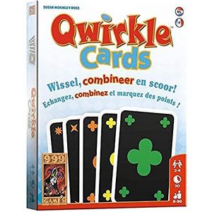 999 Games Qwirkle Cards - Vlot kaartspel voor het hele gezin - Leeftijd 8+ - 2-4 spelers - Speeltijd 20 minuten