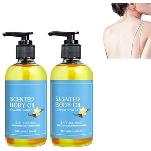 Homomdy Vanille Lichaamsolie, verlichtende en hydraterende badolie voor droge huid, 2 stuks