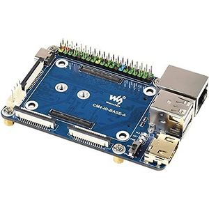 Compute Module 4 IO Board voor Raspberry Pi, Mini Base Board (A) Lite-versie met standaard CM4-socket en kleurgecodeerde Raspberry Pi 40PIN GPIO-header aan boord CSI/DSI/FAN/HDMI/USB/RJ45-connectoren