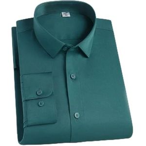 Rfmfkkg Heren klassiek effen shirt lange mouw casual zonder zak zachte slim fit werkshirts Sc705 43 maat 180 cm 85 kg