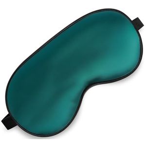 Zijden ogen slaapmasker verstelbare riem, comfortabel en superzacht cyaan satijn oogmasker satijnen oogmasker, blinddoek oogmasker voor mannen en vrouwen voor een volledige nachtrust (donkergroen)