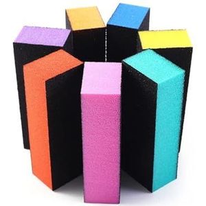 schuurgereedschap sponsblok, 10 stuks gepolijste EVA schuurblok for nagelkunstbufferspons(Orange)
