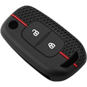 Autosleutelhangerafdekking Siliconen Autosleutelring Case Cover Houder Shell Houder Beschermer Voor Megane Voor Logan 2 Voor Stepway Voor Sandero Voor Twingo Sleutel Shell(2 Button)
