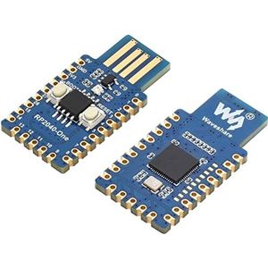 Waveshare RP2040-One 4 MB Flash MCU Board gebaseerd op Raspberry Pi RP2040 microcontroller-chip, Pico-Like MCU Board Onboard USB-A-stekker, ondersteunt C/C++, MicroPython