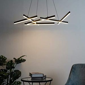 Kosilum – hanglamp led gekruist design Taranto – licht warm wit verlichting woonkamer slaapkamer keuken hal – 75 W – 5530 lm – geïntegreerde led – IP20