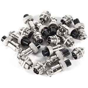 10 Set Luchtvaart Connector Stekker Waterdicht GX12 2/3/4/5/6Pin 12mm Luchtvaart Plug Man Vrouw Metalen Socket Fittings Connector Elektrische Voorzieningen