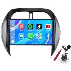 Android 14 Autoradio Sat Navi voor T-oyota RAV4 (2003-2005) 9 Inch Touchscreen Multimedia Speler met Draadloze Carplay GPS Navigatie FM RDS Bluetooth 5G-WiFi SWC DSP,M150s