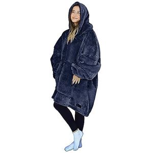 Catalonia Classy Oversized Sherpa hoodie deken, groot sweatshirt met capuchon voor vrouwen, zachte gezellige warme draagbare deken met capuchon en voorvak voor volwassenen, tienermeisjes en mannen,