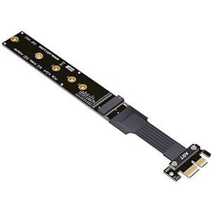 Allowish M.2 NVMe SSD naar PCIe 4.0 X1 Verlengkabel Solid State Drive Adapterkaart (35CM)