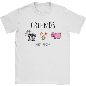 Friends Not Food Mens T-Shirt Vegan Vegetarian Gift Present White T-shirts & overhemden(X-Large)