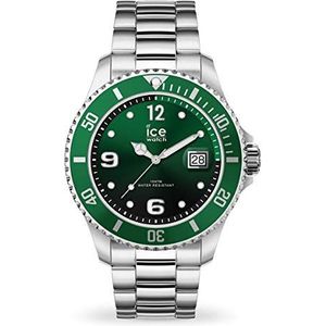 Ice-Watch - ICE steel Green silver - Groen unisekshorloge met metalen armband - 016544 (Maat M)