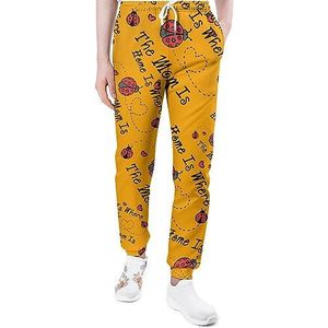 Ladybird Home Is Where The Mom Is Joggingbroek voor Mannen Yoga Atletische Jogger Joggingbroek Trendy Lounge Jersey Broek L