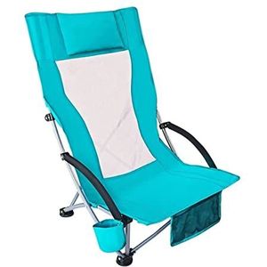 Klapstoel Campingstoel Fauteuil Met Hoge Rugleuning Gewatteerde Ligstoel Draagbare Strandstoel Klapstoel Ergonomie Ademend Comfortabel Met Hoofdsteun Strandstoel Outdoorstoel (Color : B)