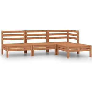 4-delige Tuin Lounge Set Massief PiCBLDFwood HoCBLDFy Bruin