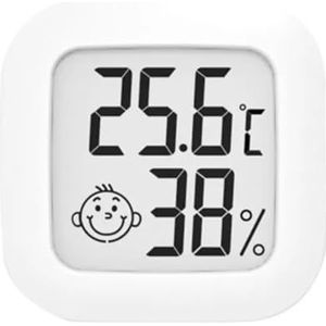 LCD Digitale Thermometer Hygrometer Binnenkamer Elektronische Temperatuur-vochtigheidsmeter Sensormeter Weerstation For Thuis Nauwkeurige Monitor(White)