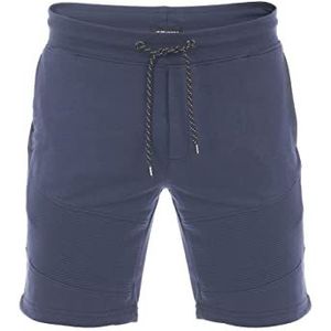 riverso RIVRainer Sweatshort voor heren, korte sweatshorts, bermuda, zomer, sport, bikershorts, katoen, zwart, groen, blauw, rood, S, M, L, XL, 2XL, 3XL, 4XL, 5XL, Dark Blue (19400), L