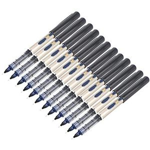 Rollerball Pens met verschillende kleur 12 stks Plastic Shell 0.5MM Vloeibare Inkt Naald Type Pen Set voor Office of School briefpapier Blauw