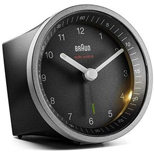 Braun - BC07SB-DCF - Analoge Wecker - Zilver/zwart - Radiogestuurd