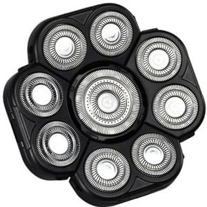 Vervangingshoofden voor elektrisch scheerapparaat, Vervangingshoofden voor baardscheerapparaten | Vervangingshoofden voor lichaamshaarscheerapparaten met 9 koppen Extreme snelheid,Dubbele Bittu