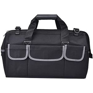 Schouderriem gereedschapstas Oxford Cloth Tool Bag grijs, slijtvaste bewaarkoffer voor hardware