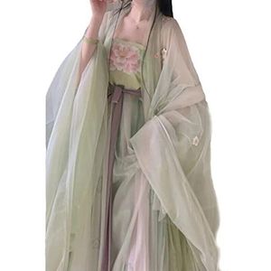 Chinese Hanfu-kleding, Hanfu Jurk Vrouwen Oude Chinese Traditionele Hanfu Set Vrouwelijke Cosplay Kostuum(Green,Medium)
