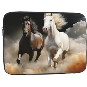 Herfst Laptophoes Paard Passing Through The Clouds Slanke Laptop Case Cover Duurzame Aktetas Schokbestendige Beschermende Notebook Case 33 Inch