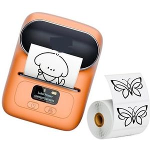 M110 Thermische draadloze labelprinter Draagbare Bluetooth-sticker Miniprinter Barcodelabelmaker(Orange)