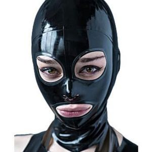 GOYOUTON BDSM Masker Bondage Extreme Seks Latex Masker Hoofdtooi Halloween Masquerade Club Rubberen Masker SM Fetisj Masker Hoofdmasker Erotisch Masker BDSM Erotische Spelletjes Seksspeeltjes (Color