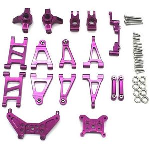 For MJX 14303 14301 14302 1/14 RC 4WD afstandsbediening auto metalen upgrade onderdelen kwetsbare set van 10 stuks(PURPLE)