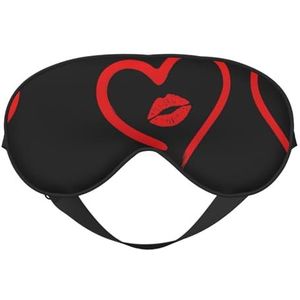 Hart Getrokken In Lippenstift Slaap Eye Mas Bijgewerkt Ontwerp Licht Blokkerende Night Eye Blinder Mannen Vrouwen Shift Werk Reizen