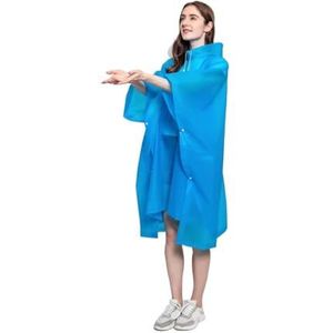 XPJYUA Regenjas, multifunctionele regenjas, universele transparante regenjas voor dames, rugzak, poncho, regenjas, bedekking, ondoordringbaar, kamperen, wandelen (blauw)