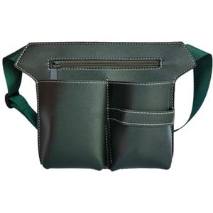 Schoudertas voor kapsalon, kapsalon, kam, haarschaar, riem, gereedschapstas (groen)