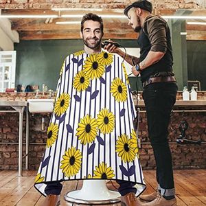 Kapper Cape Zonnebloem Streep Salon Cape Professionele Haar Snijden Cape Unisex Kapsel Cape Voor Herbruikbare Kapper Accessoires Thuis 140x168cm