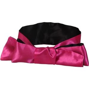 3 stuks satijnen zijden slaapmasker voor vrouwen oogbedekking patches schattig blinddoek lint cadeau verrassing voor slaap (roze rood)