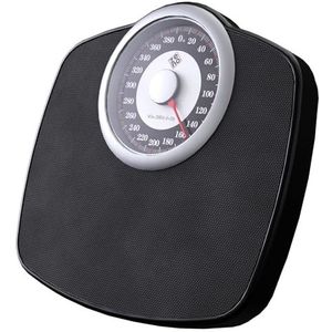 Zeno A25 personenweegschaal voor lichaamsgewicht - tot 180 kg - 5,3” wijzerplaat op 31x30 cm platform - antislip rubberen oppervlak - analoge personenweegschaal - duurzaam met 20 jaar garantie