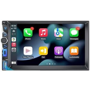2DIN 7 inch auto multimedia mp5-speler bedraad CarPlay Android Auto Mirrorlink touchscreen(CA7080 SWC MIC 4LED)