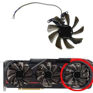 Voor GAINWARD voor GeForce RTX3060ti 3070 3070ti 3080 3080ti Wind Chaser OC grafische kaart vervangende ventilator T129215SU(Right fan)