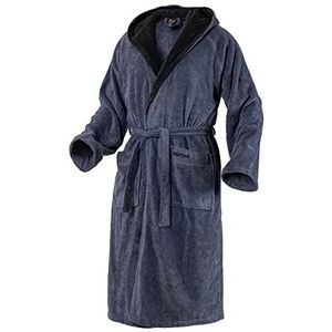 Mount Swiss Badjas dames heren ARBON met capuchon van fijn katoen I ochtendjas pluizig I badstof I Kimono met keuze uit kleuren en maten S - 8XL I Badjas Öko-Tex Standard 100, antraciet, 4XL