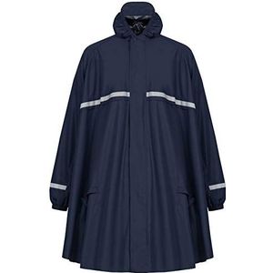 HOCK Regenponcho met ritssluiting en mouwen, fietsponcho, waterdicht en ademend, met capuchon en reflectoren, regenbescherming, hoogwaardige regenkleding