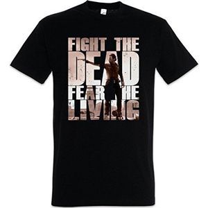 Urban Backwoods Fight The Dead Fear The Living II Heren T-Shirt Zwart Maat M