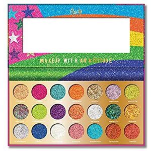 RUDE - United Shades of Glitter - Oogschaduw Palette - 21 GEPERSTE GLITTER SCHADUWEN