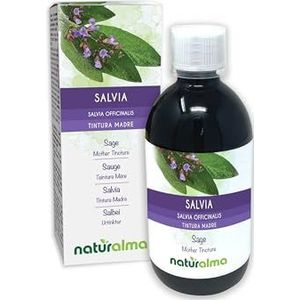 Echte salie (Salvia officinalis) bladeren Alcoholvrije moedertinctuur Naturalma - Vloeibaar extract druppels 500 ml - Voedingssupplement - Veganistisch