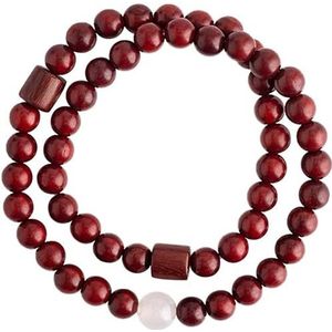 Kralenarmband, Mala Gebedskralen Elastische Armband, Houten Kralen Armband Ketting Kristal Agaat Ketting Tibetaanse Boeddhistische Meditatie Gebed Sieraden Kerst Thanksgiving Cadeau (Kleur: A) (Kleur: