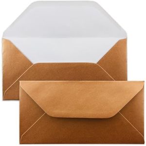 FarbenFroh van GUSTAV NEUSER Enveloppen, metallic koper, DIN lang, 110 x 220 mm (11 x 22 cm), natte plakrand zonder venster, ideaal voor uitnodigingskaarten, serie FarbenFroh
