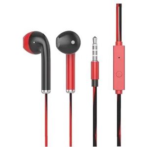 Bekabelde in-ear hoofdtelefoon, knoopvrij, economische bedrade hoofdtelefoon, hoofdtelefoon om in te steken, sporthoofdtelefoon met kabel voor school, werk of vrije tijd