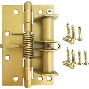Deurveerscharnier, Veer zelfuitlijnend automatisch sluitend scharnier 4 inch veelkleurig(Gold)