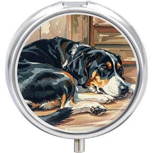 Ronde pillendoos 3 compartimenten draagbare medicijnpillendoos één maat pillendoos voor zakpillenorganisator en vitaminecontainers voor reizen